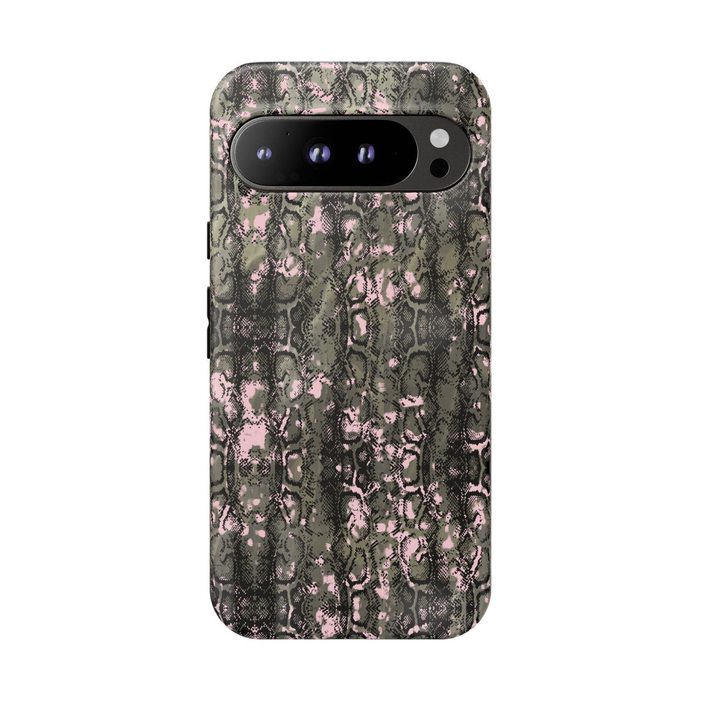 Camo Snake Pattern Phone Case – Rugged Protection Meets Bold Style  Turn heads while protecting your phone with this fierce camo snake pattern case—where urban edge meets outdoor grit.