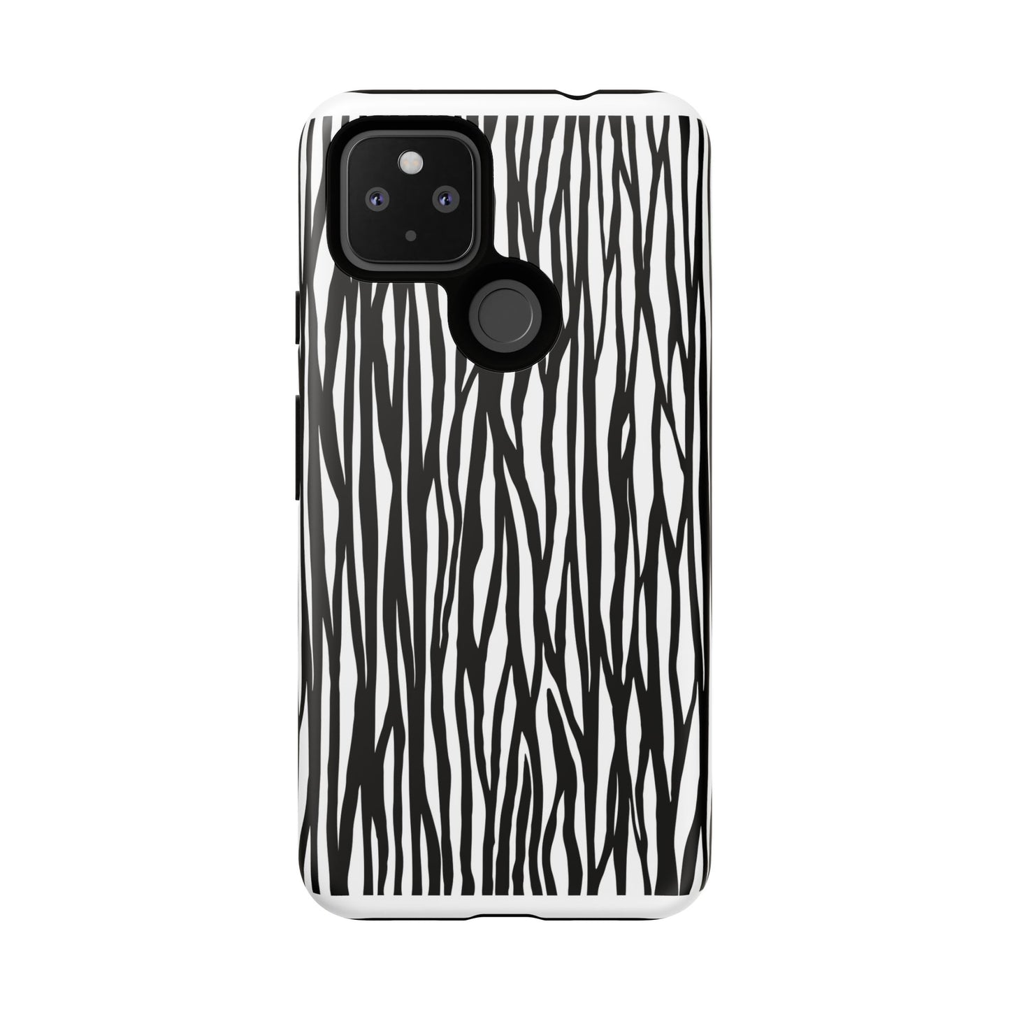 Tough Cases: Stylish Black and White Zebra Print Phone Case