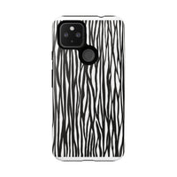 Tough Cases: Stylish Black and White Zebra Print Phone Case