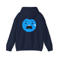 Emotional Expression Hoodie - Unisex Heavy Blend with Sad Face Design