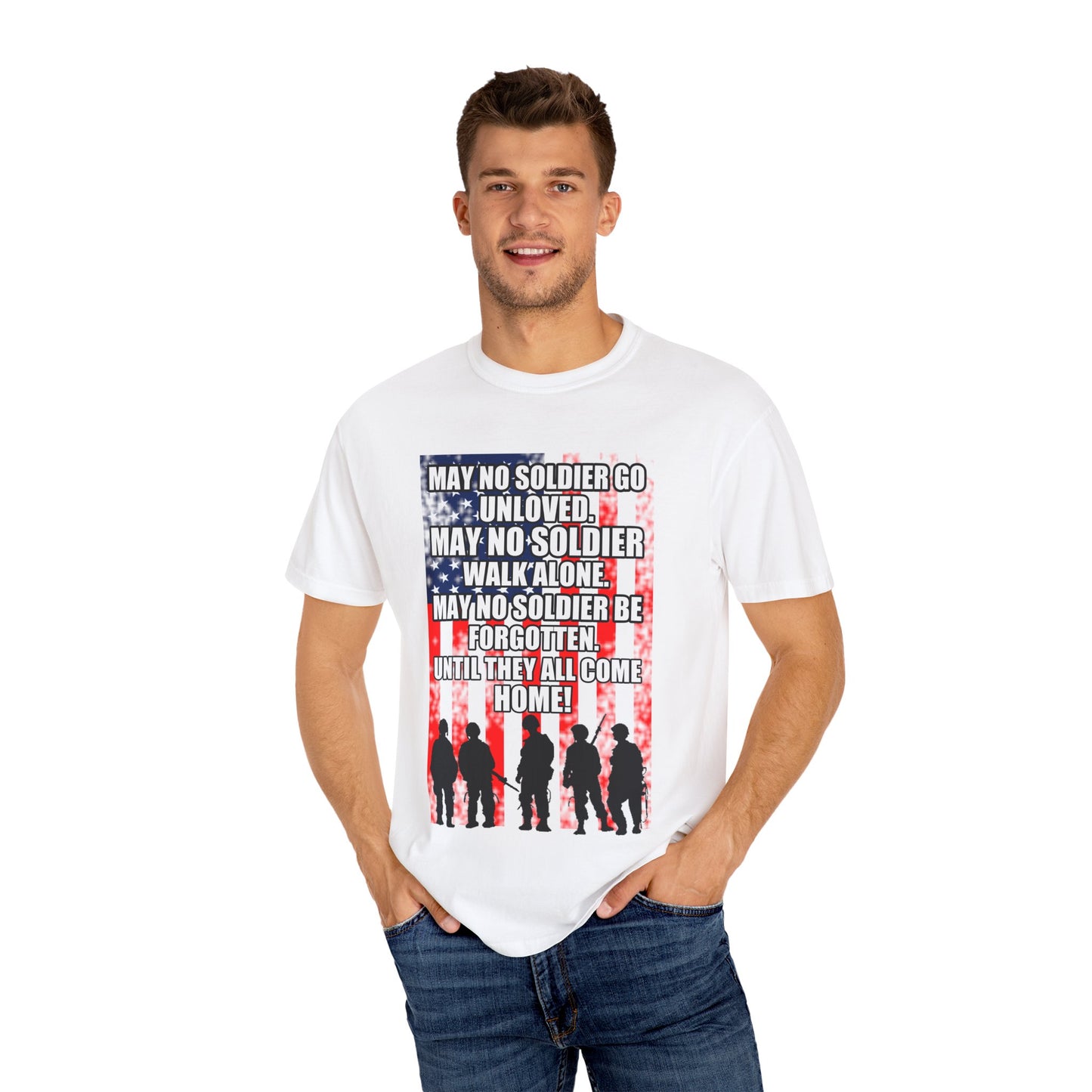 Patriotic T-shirt for Veterans, Memorial Day, Independence Day, Military Support, Casual Wear, Unisex Tee