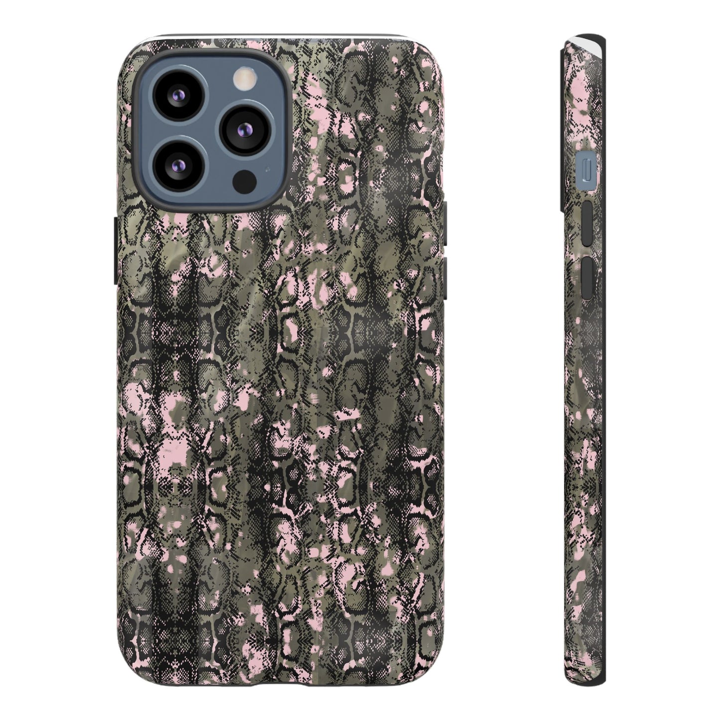 Camo Snake Pattern Phone Case – Rugged Protection Meets Bold Style  Turn heads while protecting your phone with this fierce camo snake pattern case—where urban edge meets outdoor grit.