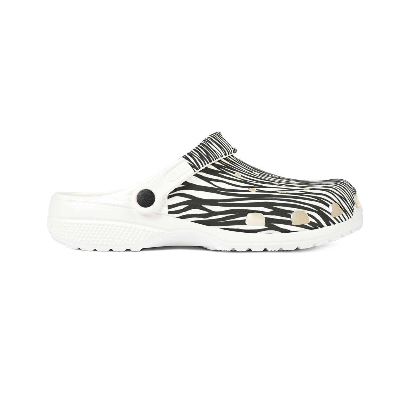 Stylish Zebra Print EVA Foam Shoes, Comfortable Clogs, Perfect for Home, Garden, Beach, Casual Outings, Summer Footwear