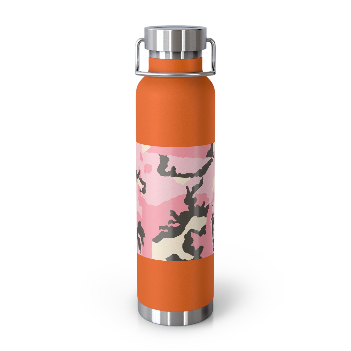 Stylish Pink Camouflage Insulated Water Bottle - 22oz