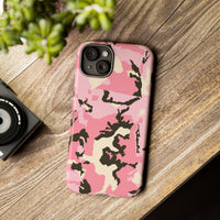 Stylish Tough Phone Case – Pink Camo Design for Bold Protection  Make a statement while keeping your phone safe with this eye-catching pink camouflage case that blends fashion with durability.