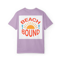 Beach Bound Unisex Garment-Dyed T-Shirt, Summer Vibes, Casual Wear, Beach Trip, Vacation Shirt, Outdoor Activities