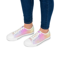 Pastel Gradient Women's Low Top Sneakers - Stylish & Comfortable Casual Footwear