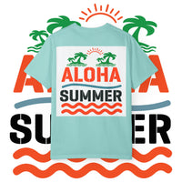Aloha Summer Unisex T-Shirt, Beach Shirt, Vacation Tee, Summer Apparel, Tropical Graphic Tee, iconic Waikiki Beach Maui ,Oahu