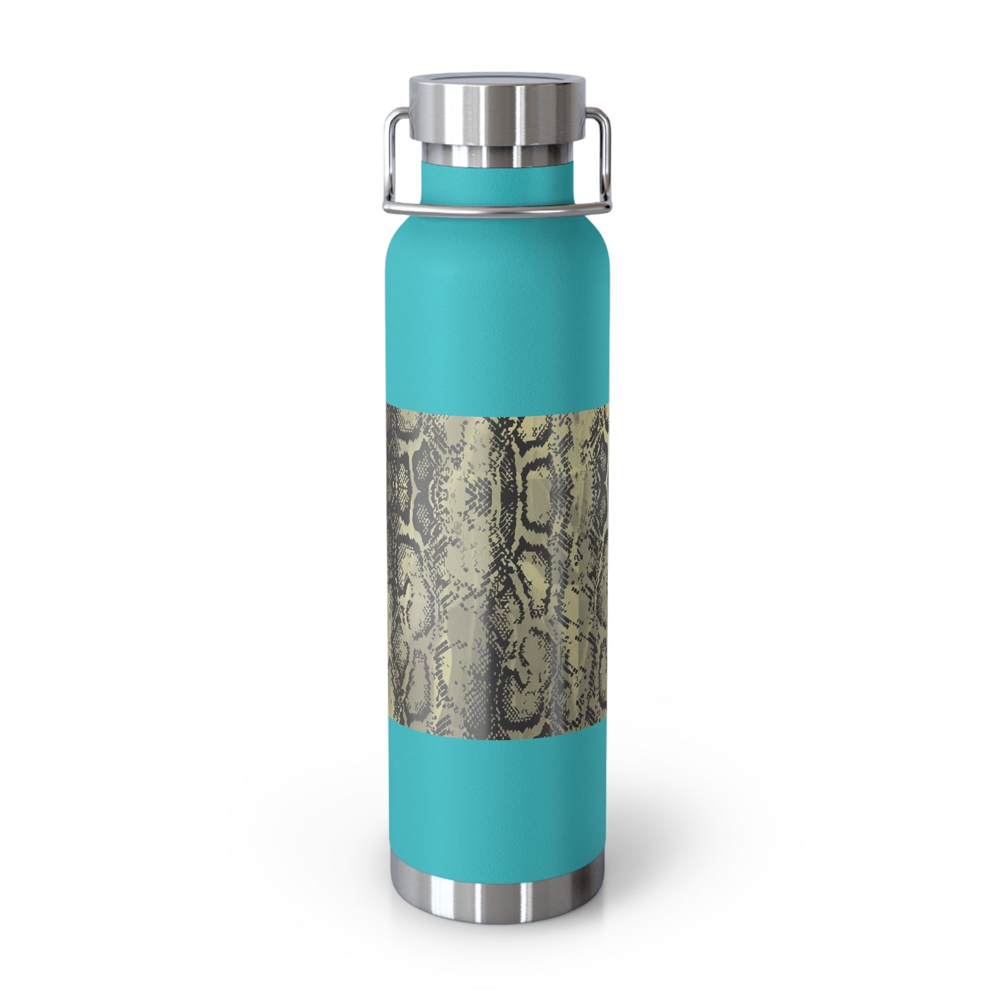 Stylish Snake Print Insulated Water Bottle - 22oz Copper Vacuum Flask