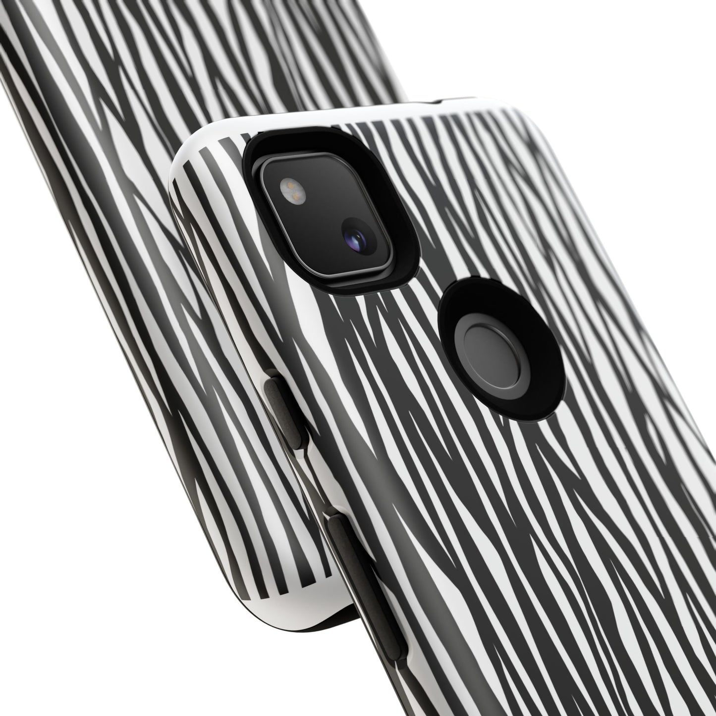 Tough Cases: Stylish Black and White Zebra Print Phone Case