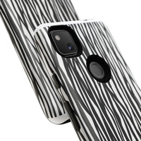 Tough Cases: Stylish Black and White Zebra Print Phone Case