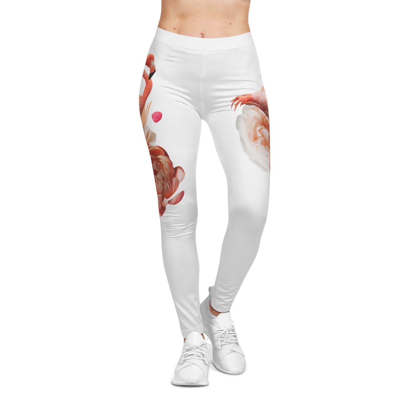 Flamingo Floral Women's Casual Leggings - Comfortable, Stylish Activewear for Everyday Wear