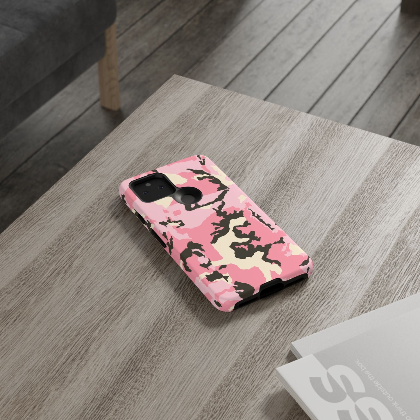 Stylish Tough Phone Case – Pink Camo Design for Bold Protection  Make a statement while keeping your phone safe with this eye-catching pink camouflage case that blends fashion with durability.