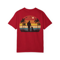 Sunset Silhouette Unisex T-Shirt, Perfect for Nature Lovers, Pet Owners, Casual Days, Summer Outings, Gift for Him or Her