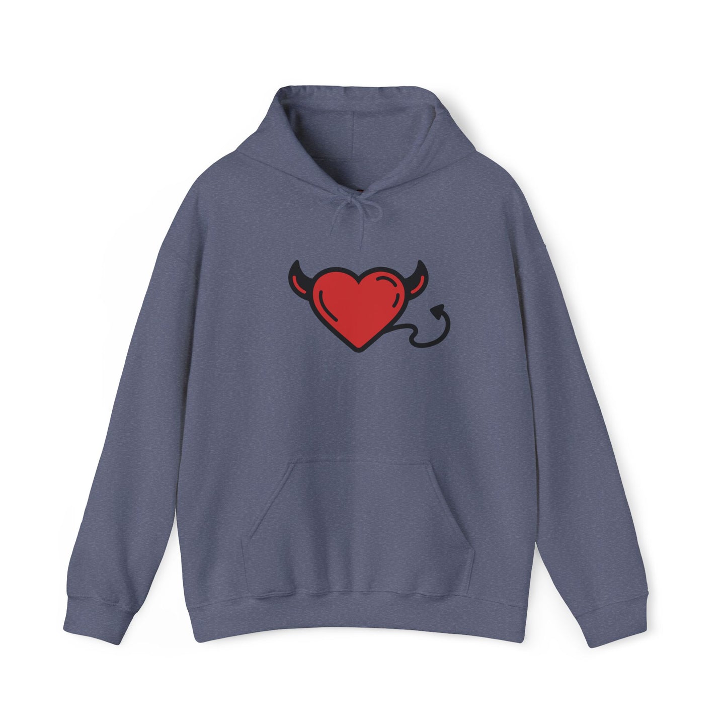 Devilish Heart Hoodie - Unisex Heavy Blend™ Sweatshirt for Fun-Loving Spirits