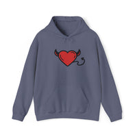 Devilish Heart Hoodie - Unisex Heavy Blend™ Sweatshirt for Fun-Loving Spirits