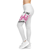 Empowering Women's Leggings - No One Fights Alone, Athletic Wear, Casual Tights, Fitness Apparel, Supportive Fashion