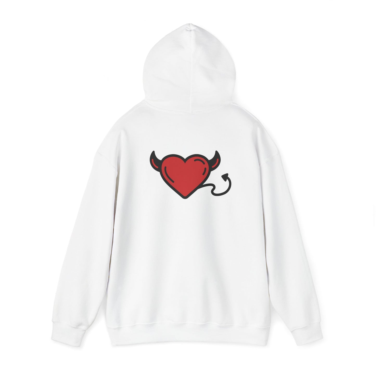 Devilish Heart Hoodie - Unisex Heavy Blend™ Sweatshirt for Fun-Loving Spirits