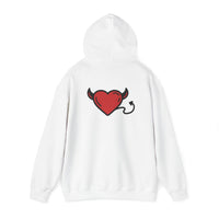 Devilish Heart Hoodie - Unisex Heavy Blend™ Sweatshirt for Fun-Loving Spirits