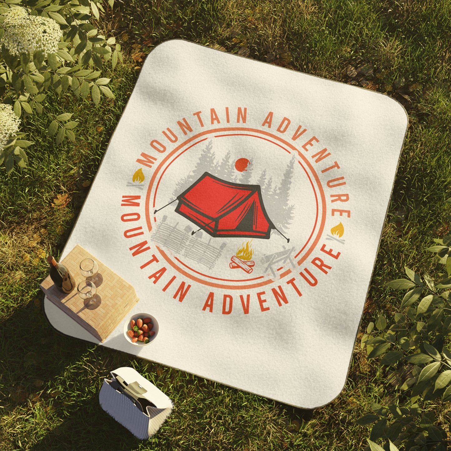 Mountain Adventure Picnic Blanket - Perfect for Outdoor Getaways and Camping