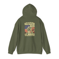 God Created Beer Hoodie, Marine Sweatshirt - Funny Drinking Gift, Unisex Pullover, Alcohol Lover, Birthday Present, Cool