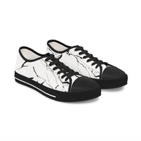 Chic Marble Print Women's Low Top Sneakers - Stylish Casual Footwear