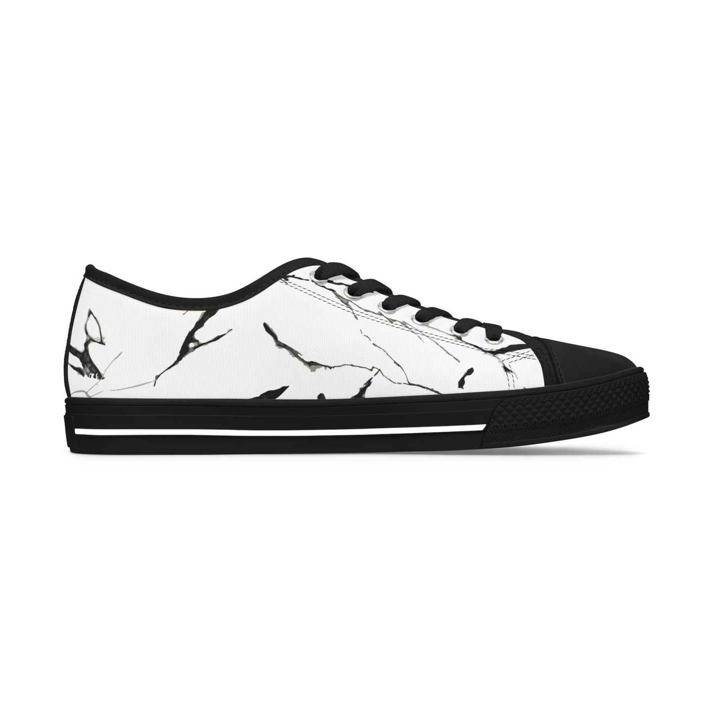 Chic Marble Print Women's Low Top Sneakers - Stylish Casual Footwear