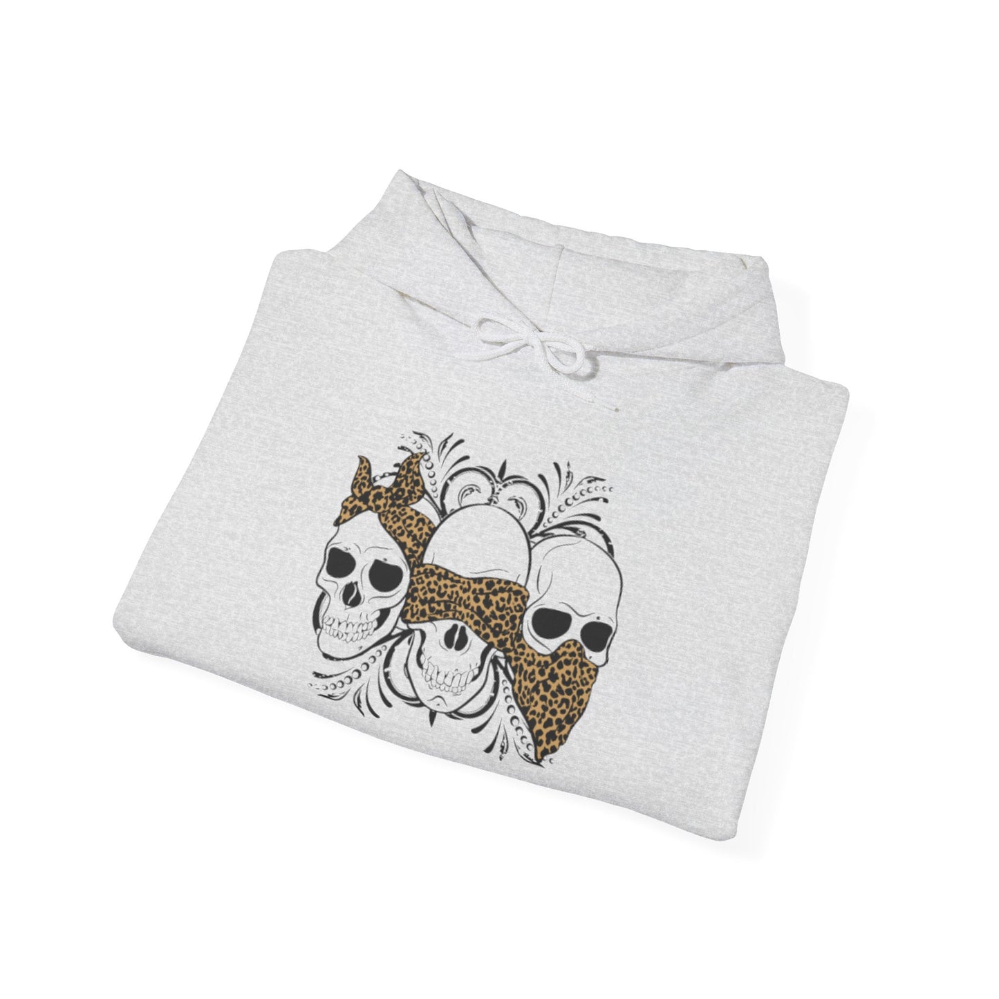 Skull Print Hoodie - Unisex Sweatshirt