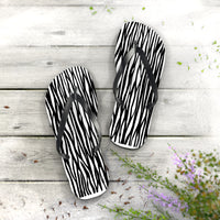 Zebra Print Flip Flops - Stylish Summer Footwear