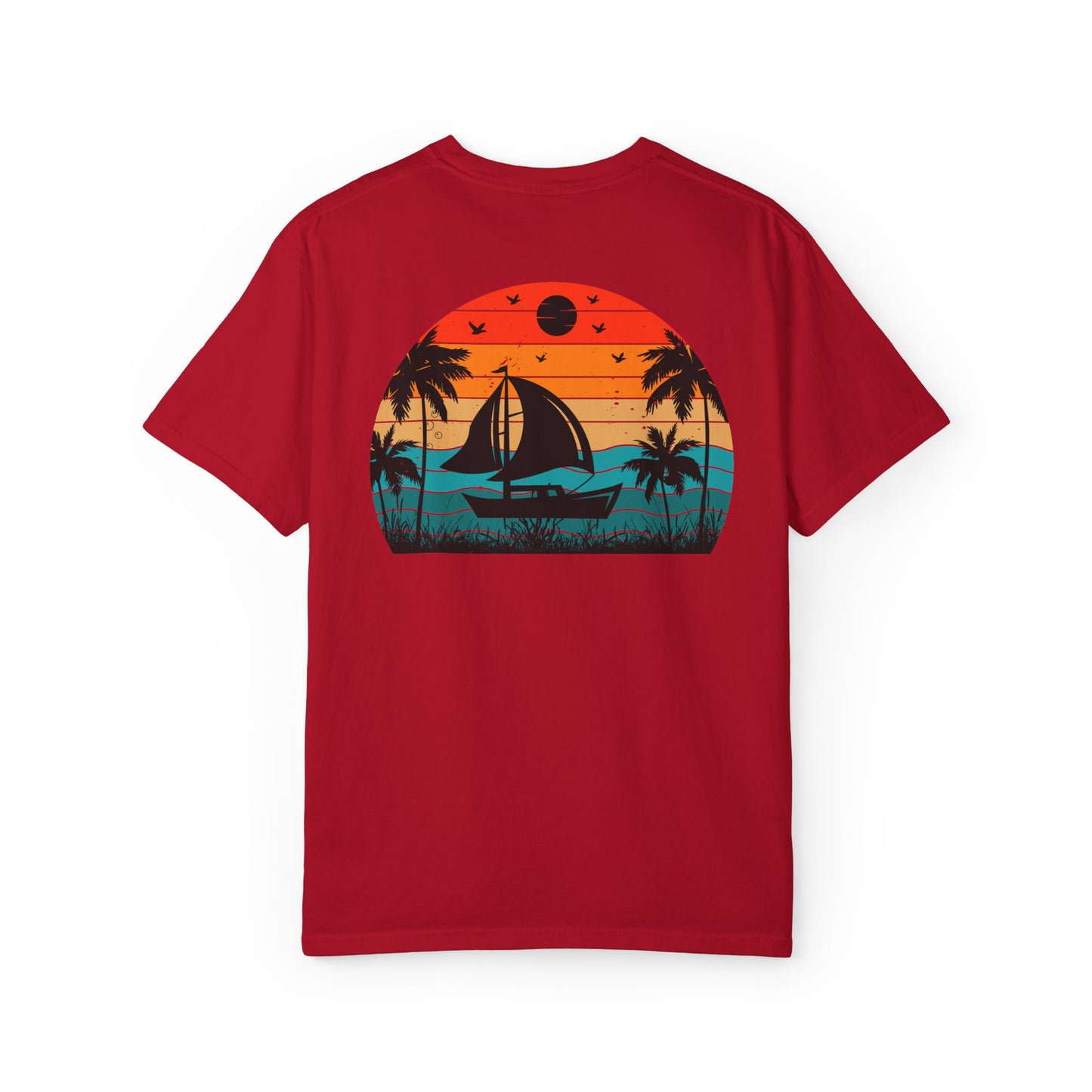 Sunset Sail Unisex Garment-Dyed T-Shirt | Beach Vibes Tee