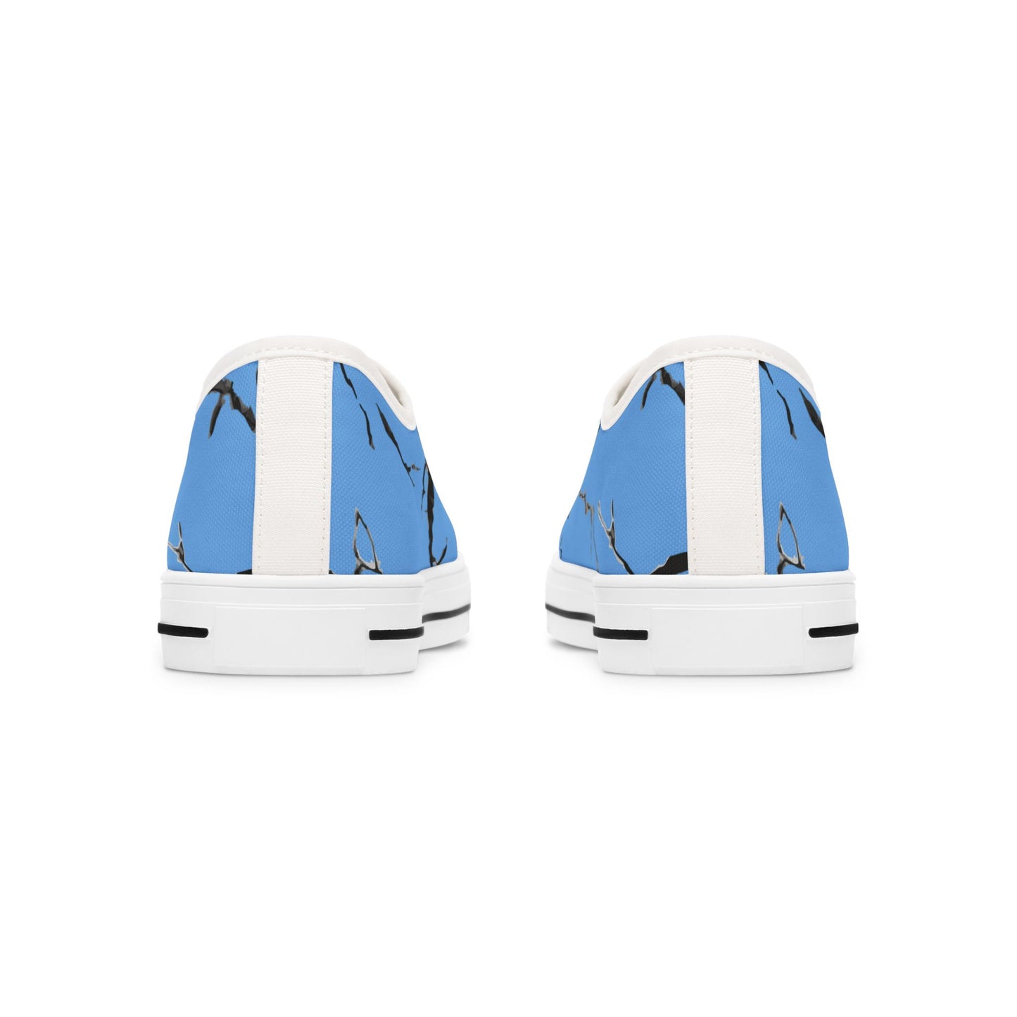 Stylish Blue Abstract Low Top Sneakers for Women