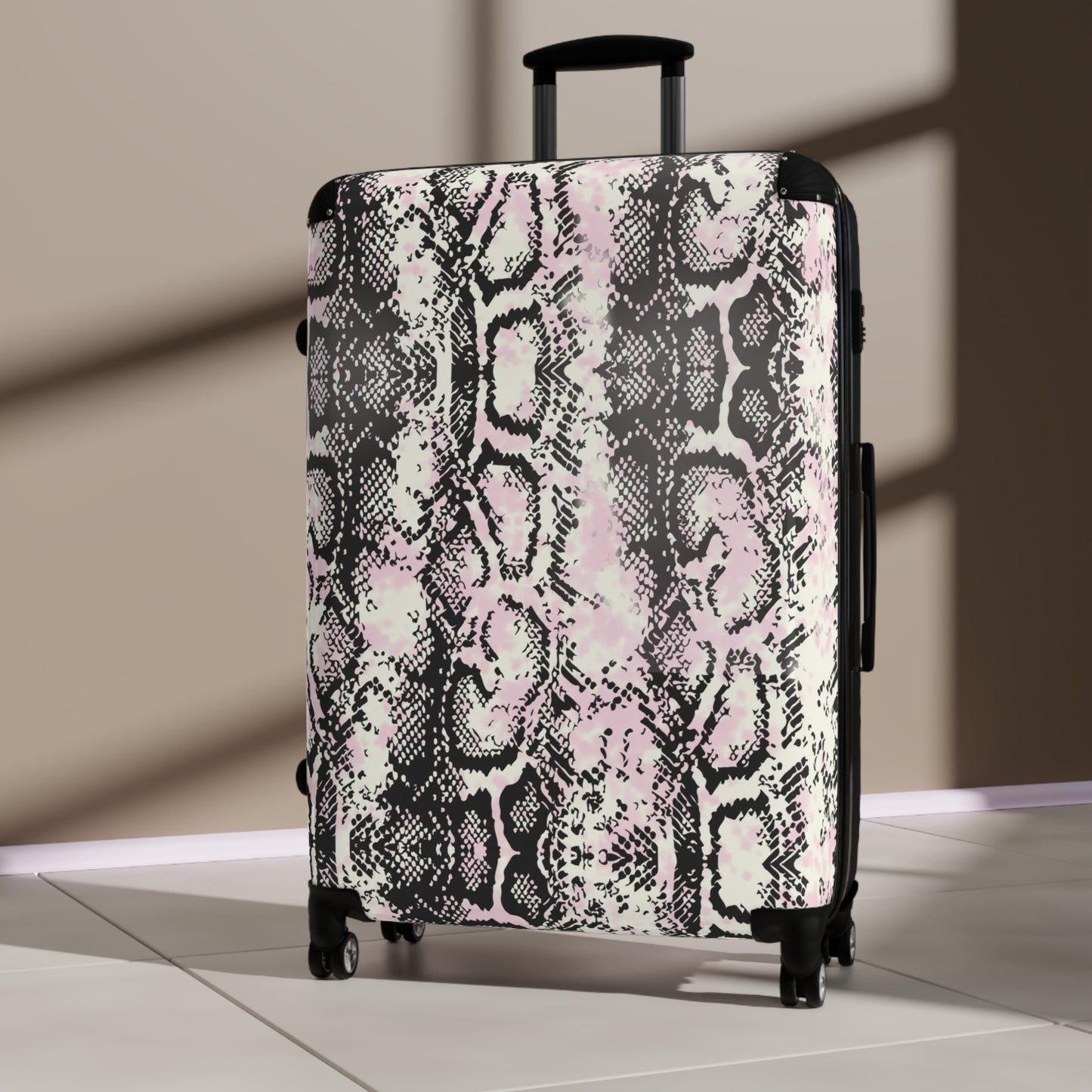 Stylish Python Print Suitcase – Trendy Travel Luggage for Adventure Seekers