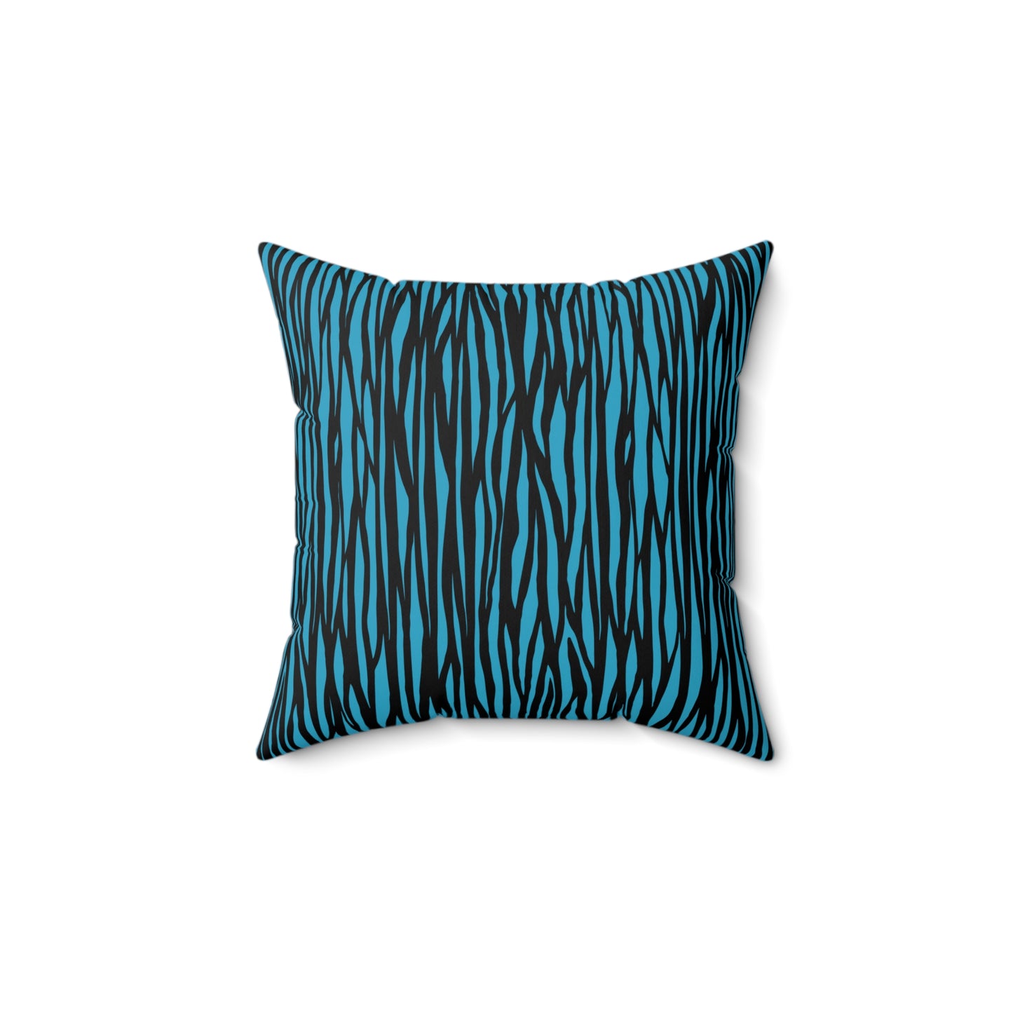 Blue Zebra Print Throw Pillow - Modern Home Decor