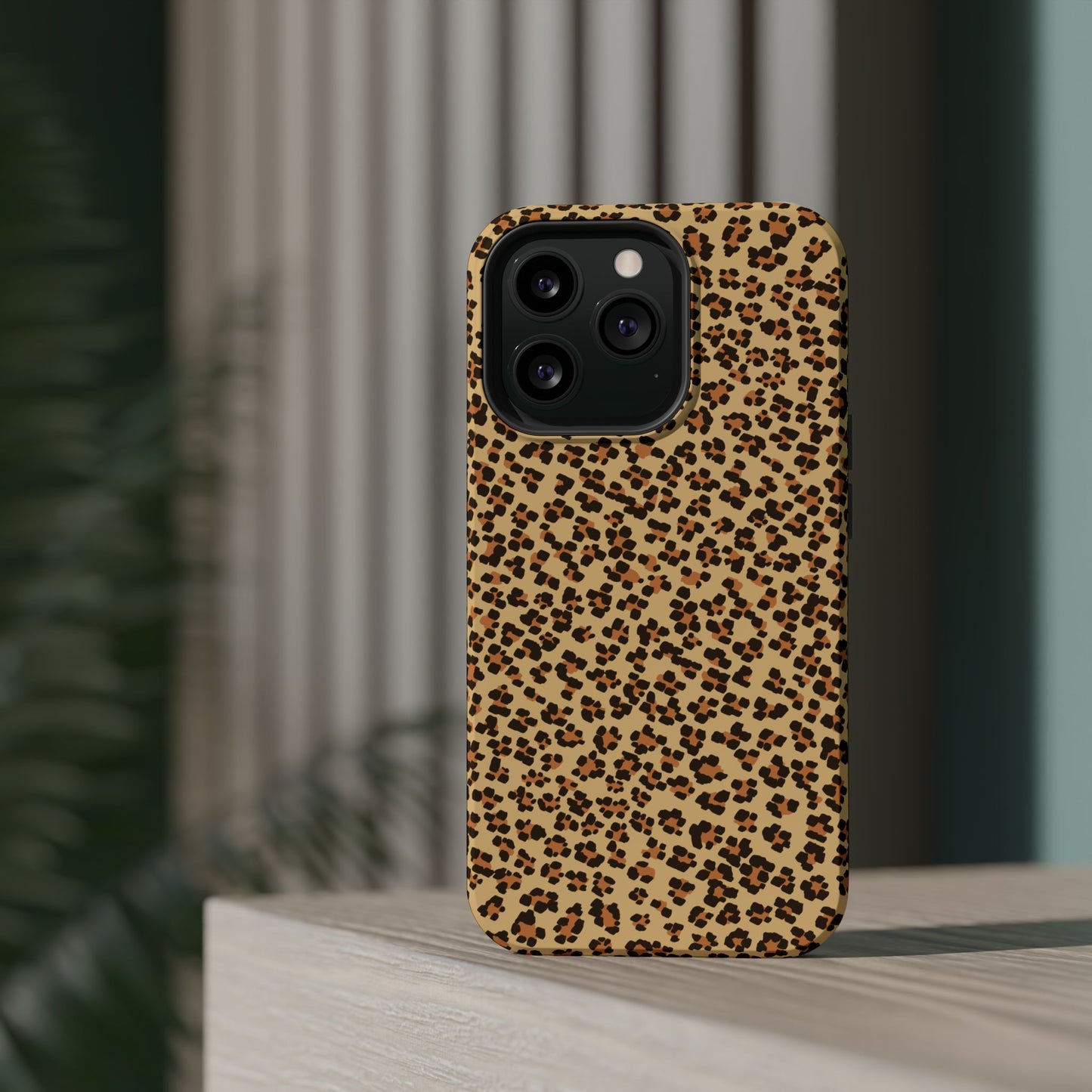 Leopard Print Magnetic Tough Case for iPhone – Bold Style, Rugged Protection  Make a fierce statement while keeping your iPhone safe with this stylish and durable magnetic tough case featuring a trendy leopard print design.