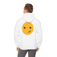 Smiley Face Unisex Heavy Blend Hooded Sweatshirt – Cozy & Playful Comfort for All Occasions