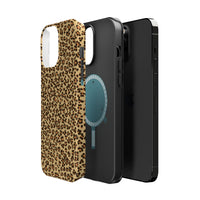 Leopard Print Magnetic Tough Case for iPhone – Bold Style, Rugged Protection  Make a fierce statement while keeping your iPhone safe with this stylish and durable magnetic tough case featuring a trendy leopard print design.