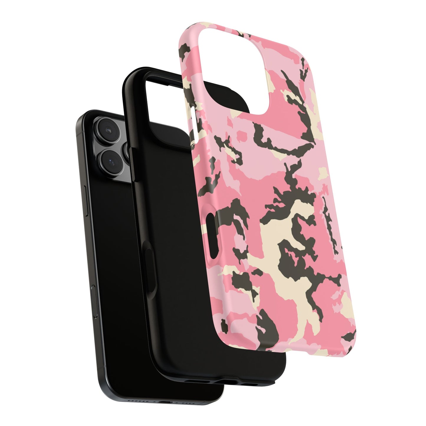 Stylish Tough Phone Case – Pink Camo Design for Bold Protection  Make a statement while keeping your phone safe with this eye-catching pink camouflage case that blends fashion with durability.