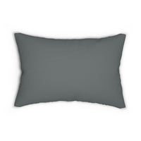 Stylish Black and Gray Lumbar Pillow for Home Decor