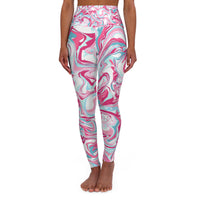 Colorful Marble High Waisted Yoga Leggings - Comfortable & Stylish Activewear for Fitness Enthusiasts