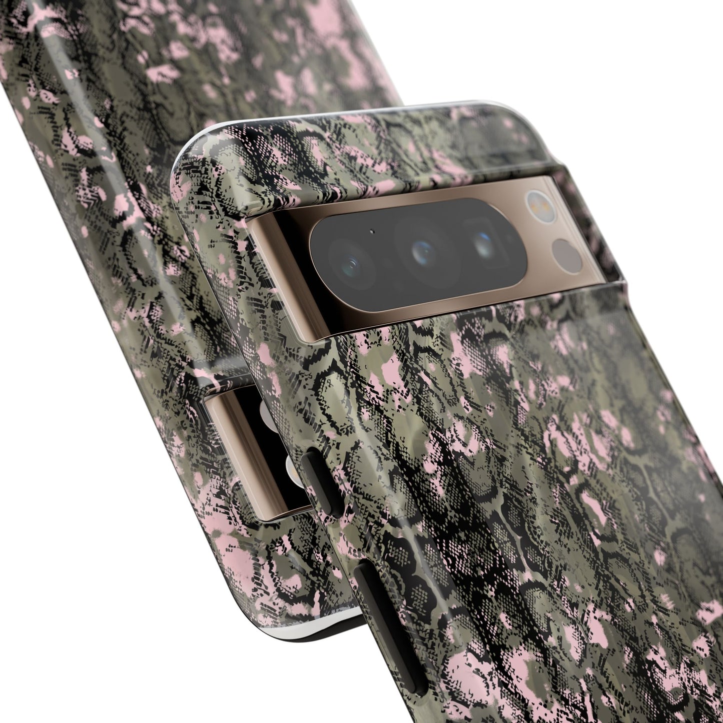 Camo Snake Pattern Phone Case – Rugged Protection Meets Bold Style  Turn heads while protecting your phone with this fierce camo snake pattern case—where urban edge meets outdoor grit.