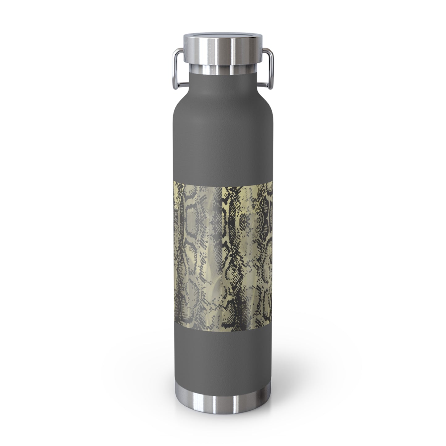 Stylish Snake Print Insulated Water Bottle - 22oz Copper Vacuum Flask