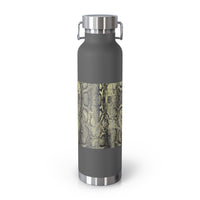 Stylish Snake Print Insulated Water Bottle - 22oz Copper Vacuum Flask