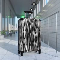 Modern Zebra Print Suitcase - Stylish Luggage for Travel Enthusiasts