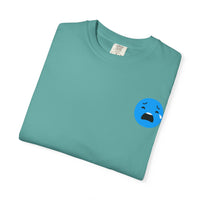 Unisex Garment-Dyed T-Shirt with Sad Emoji Design