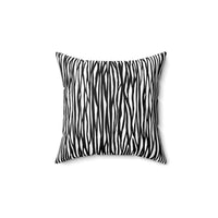 Chic Zebra Print Pillow - Stylish Home Decor, Accent Pillow, Black and White Pillow, Modern Couch Accessory, Animal Print Cushion