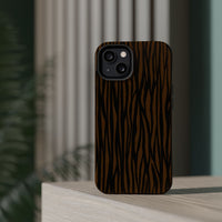 Stylish Magnetic Tough Phone Case - Bold Striped Design