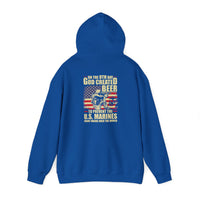 God Created Beer Hoodie, Marine Sweatshirt - Funny Drinking Gift, Unisex Pullover, Alcohol Lover, Birthday Present, Cool