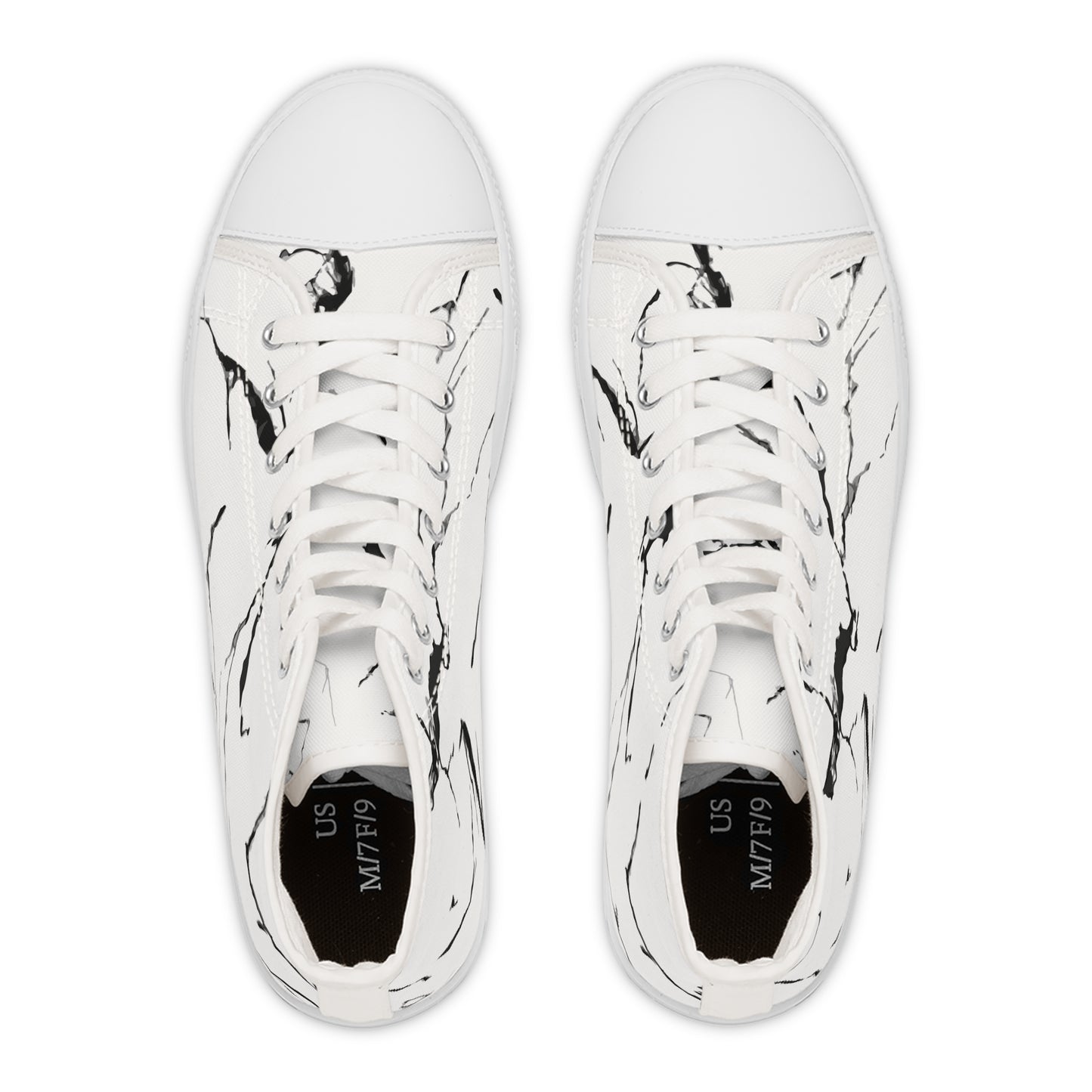 Marble Print High Top Sneakers for Trendy Women