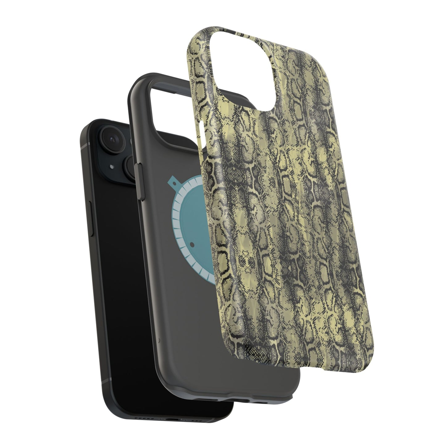 Stylish Snake Skin Magnetic Tough Case - Durable Protection for Your Phone