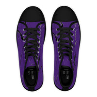 Stylish Purple High Top Sneakers with Abstract Design